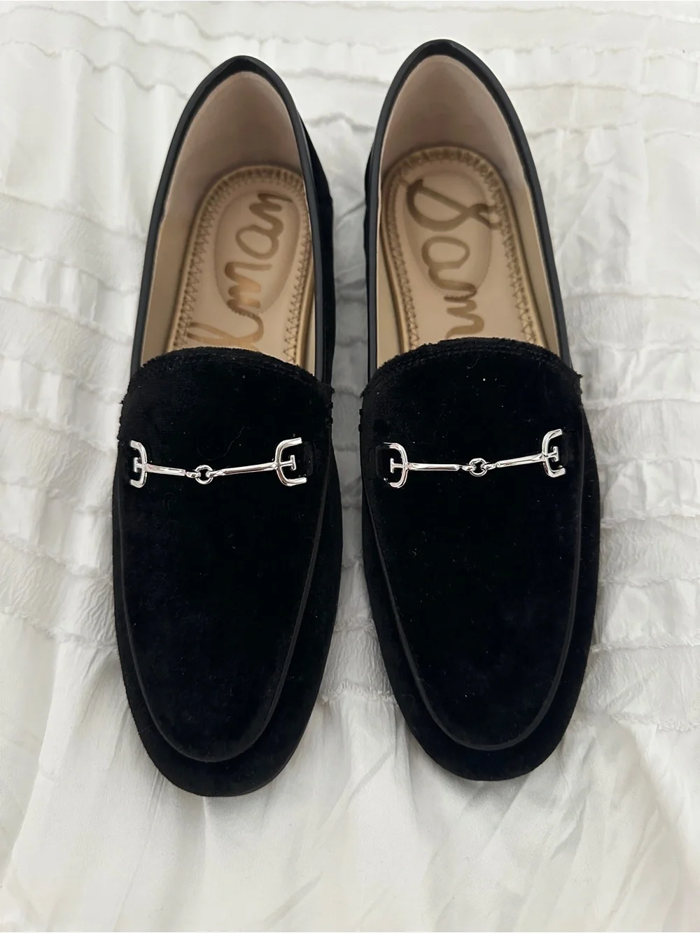 Sam EdelmanWomen’s Black Velvet Bit Loafers